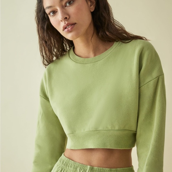 Reformation White Hunter Cropped Sweatshirt - Picture 2 of 6
